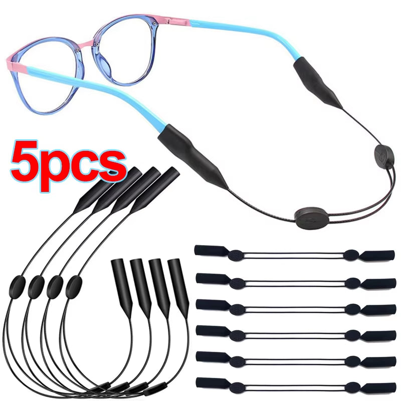 Adjustable Eyewear Retainer Sports Sunglasses Silicone Strap Safety Glasses Holder Kids Adult Women Men Glasses Accessories